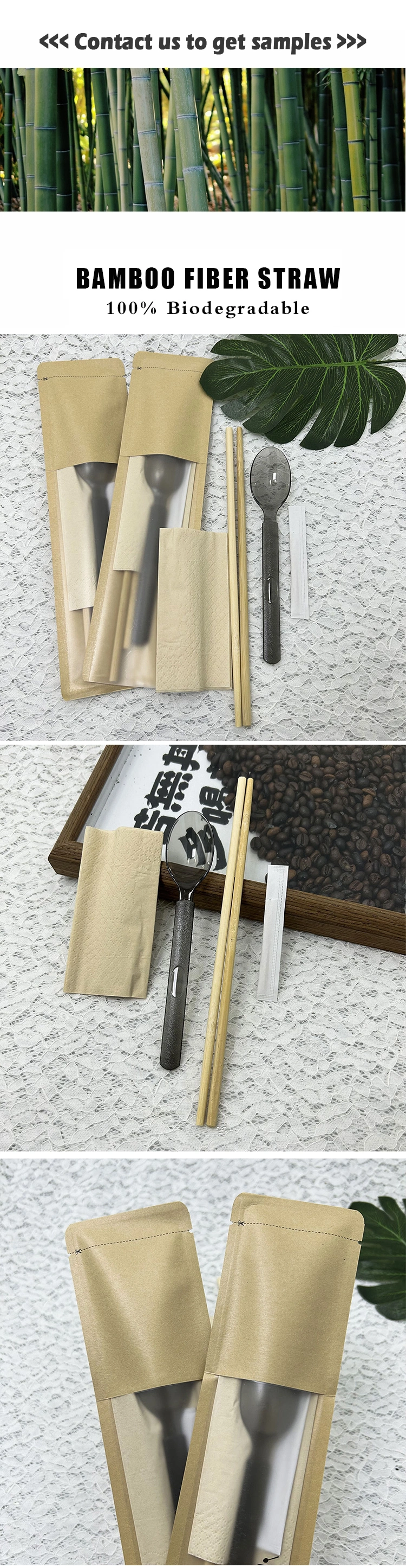 Disposable Kraft Paper Film Chopsticks Set Spoon Tissue Paper Toothpicks Wholesale Custom